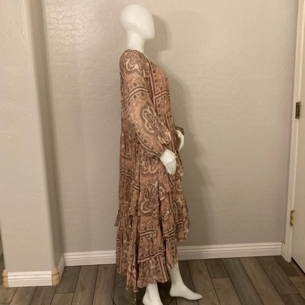 Spell X Elle Ferguson Collaboration Rumor Print Elle Gown Dusty Pink L - Picture 10 of 17